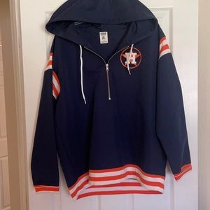 Large Victoria Secret Pink pullover half zip jacket- Houston Astros